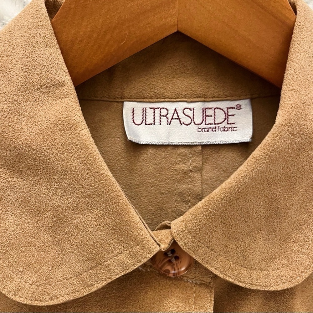 Ultrasuede Camel Dress Women’s S-M Tan Sleeveless Button-Down Midi Vintage - Picture 13 of 13